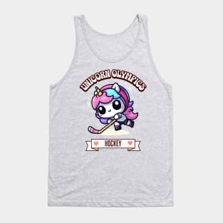 Hockey Unicorn Olympics 🏑🦄 - Stick Skills & Cuteness! Tank Top